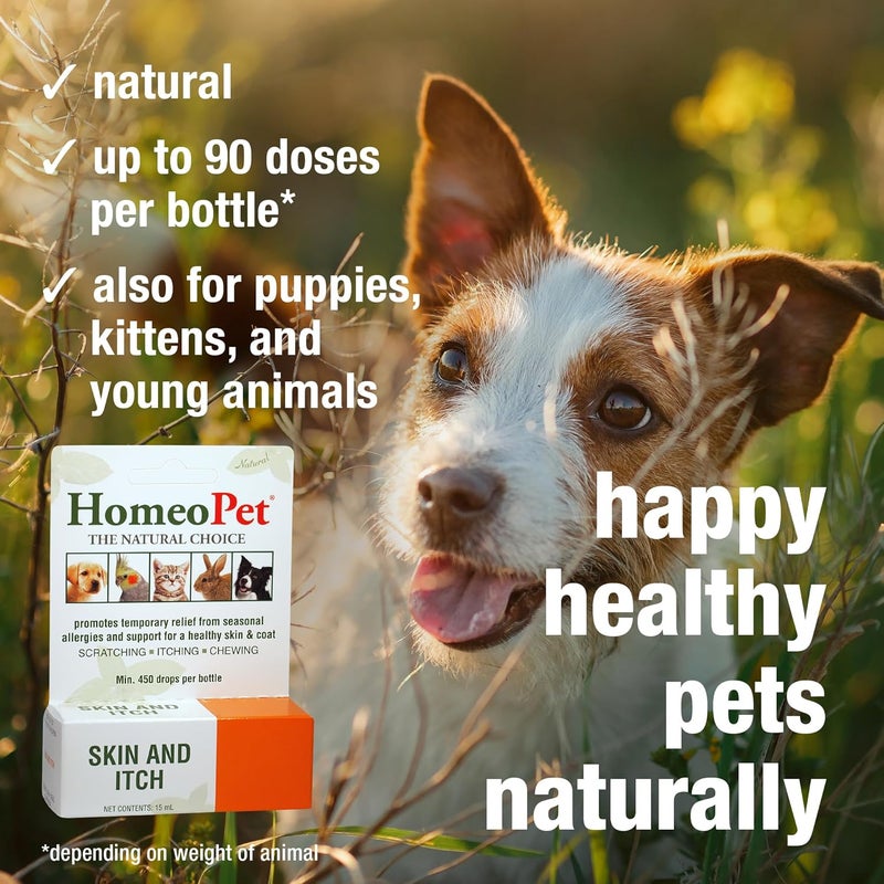 HomeoPet Skin & Itch Relief Drops for Pets, 15 ml - Natural Allergy Relief - Image 4